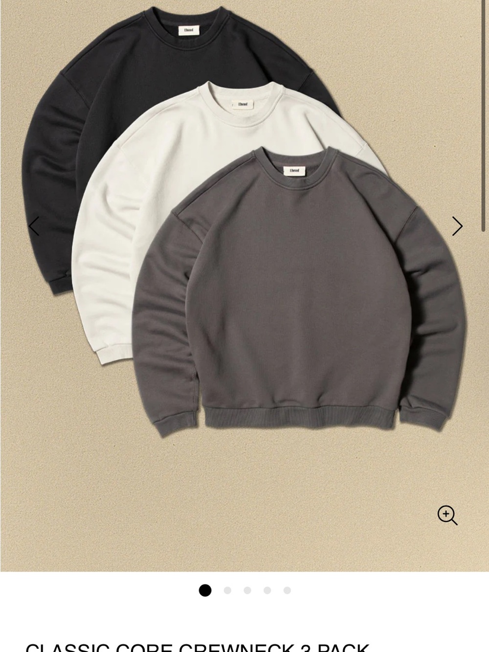 Unbranded Men’s Classic Core Crewneck Sweatshirt - White, Gray